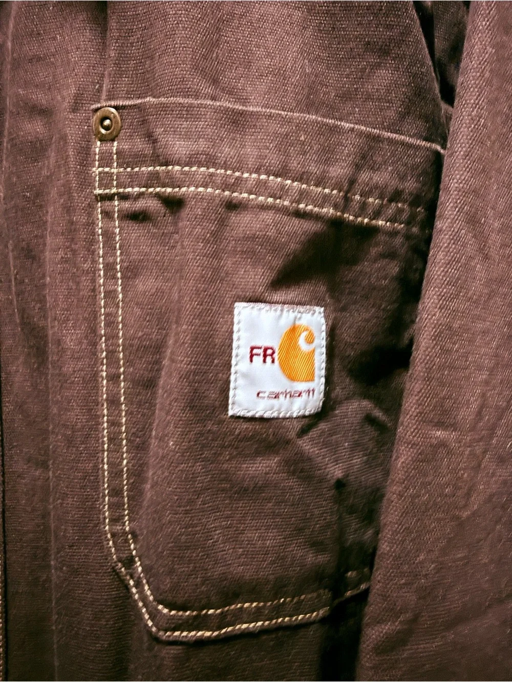 Carhartt FR Rugged Flex Flame Resistant Shirt Jacket 2XL Brown CAT 3 ATPV